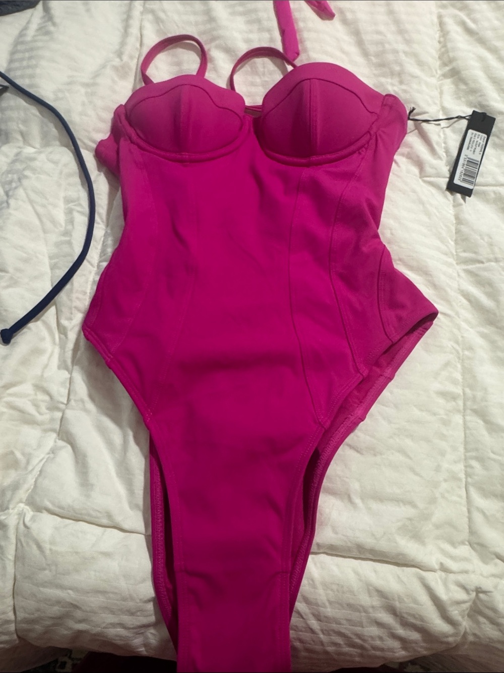 Girls' One-Piece Swimsuit in Vibrant Hot Pink